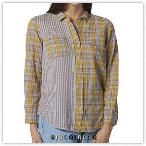 Plaid Long-Sleeved Boyfriend Button-down Shirt